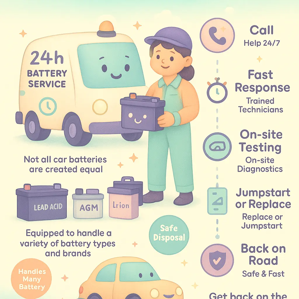 24 hour car battery service - Provider