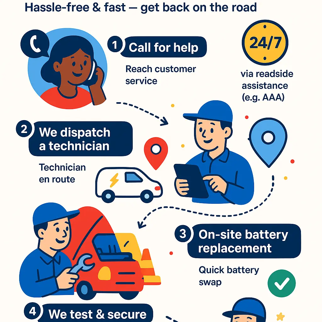 24 hour car battery service - Technician