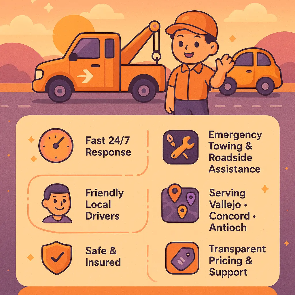 arrow towing vallejo ca - Service